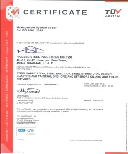 Hadeed Steel Industries FZC ISO 9001:2015